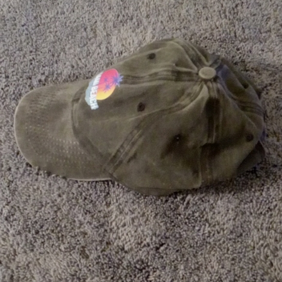 Miami Beach Distressed Strapback Ball Cap - Picture 4 of 6